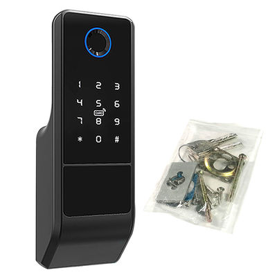 Smart Tuya Wifi Lock التحكم في الهاتف المحمول بصمة RFID فتح قفل المنزل المسطح