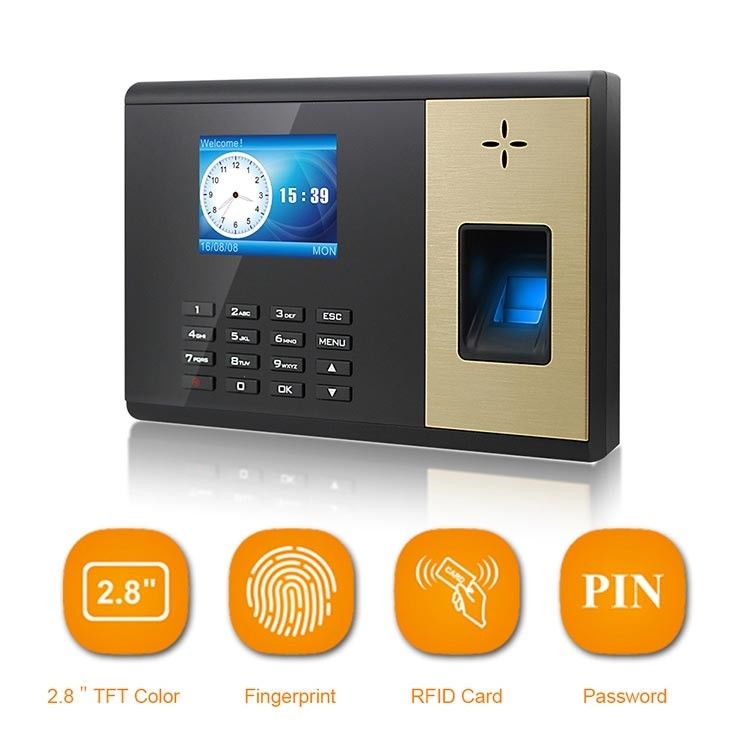 بطاقة SIM جي بي آر إس 2.8 بوصة بصمة الإبهام نظام الحضور