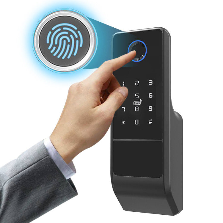 Smart Tuya Wifi Lock التحكم في الهاتف المحمول بصمة RFID فتح قفل المنزل المسطح