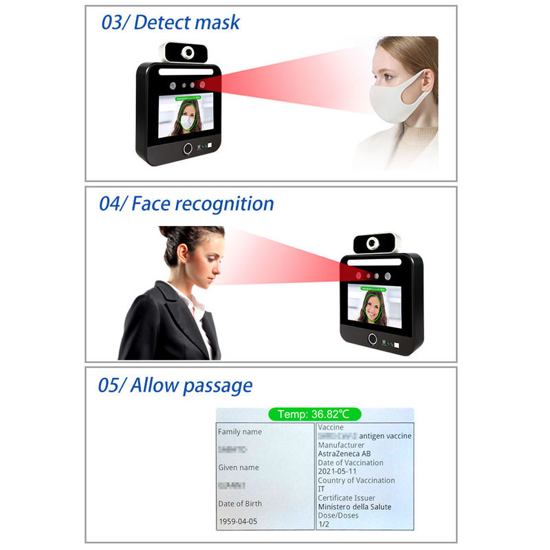 ماسح درجة حرارة التعرف على الوجه المجاني SDK EU Green Pass
