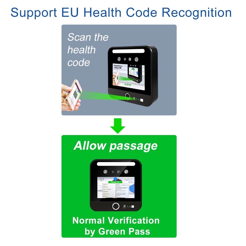 DCC Eu Digital QR Code EU Green Pass Scanner Reader التعرف على الوجه شهادات C19