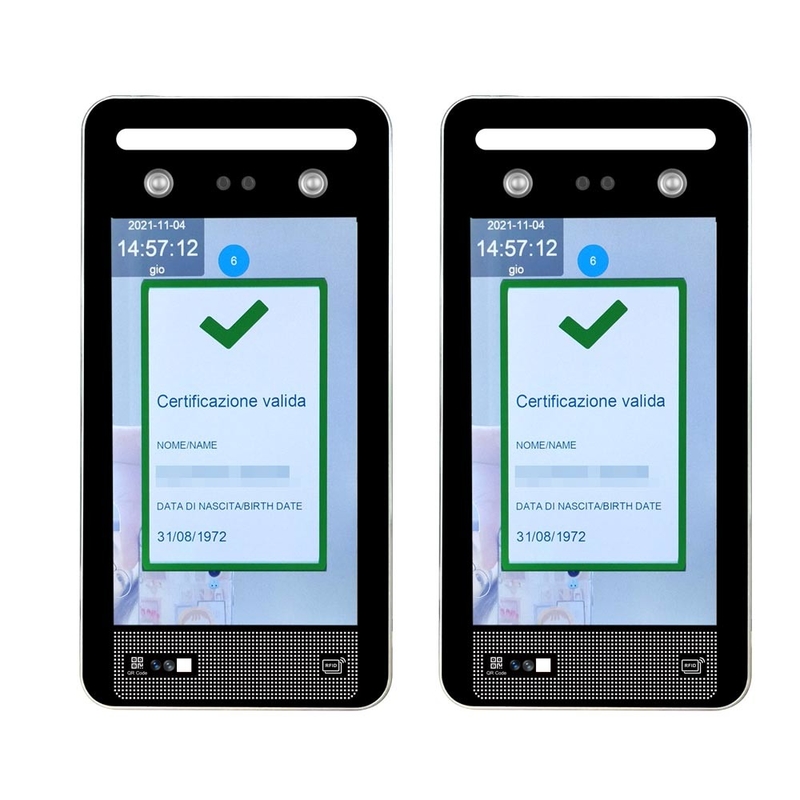 EU C19 Verifica Green Pass QR Code Reader مقياس حرارة التعرف على الوجه