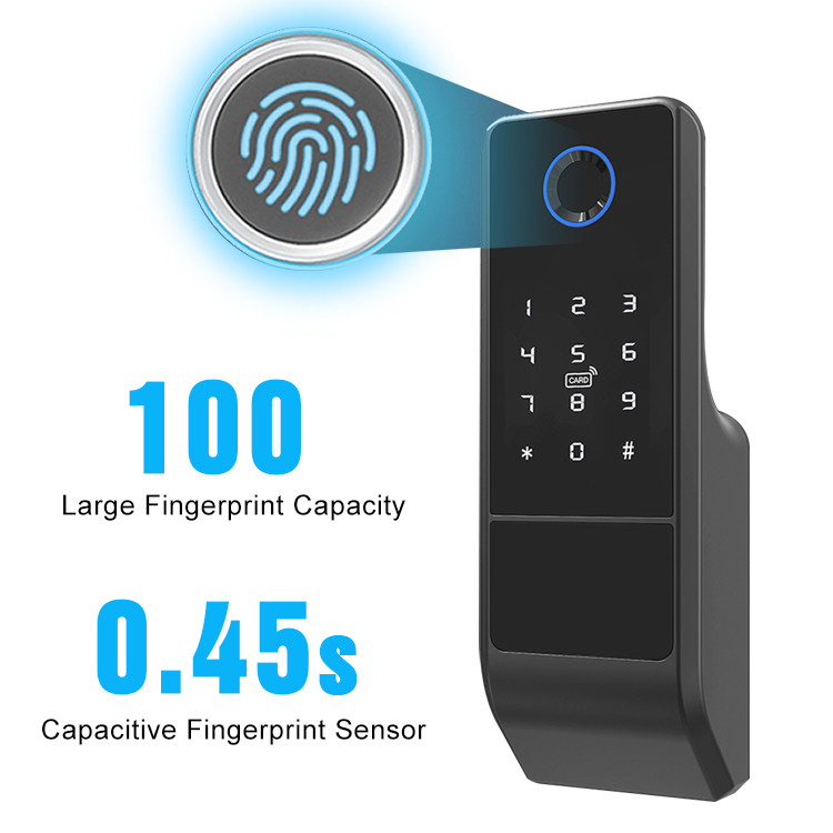 التطبيق الرقمي واي فاي قفل الباب بصمة الإصبع الذكية على الوجهين