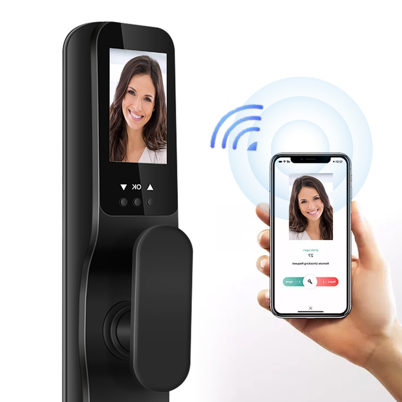 3D Face Digital Tuya Smart Lock RFID بصمة التحكم في الوصول من سبائك الألومنيوم