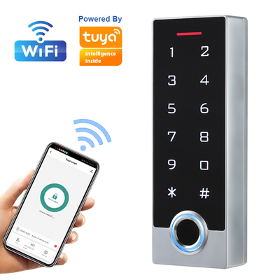 Tuya التطبيق البيومترية بصمة التحكم في الوصول إلى الباب بطاقة RFID مقاوم للماء IP68 لوحة المفاتيح التي تعمل باللمس