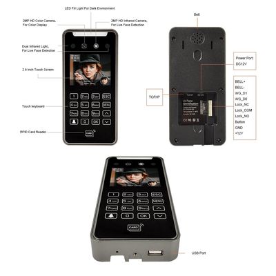 TCP / IP Wifi RFID AI التعرف على الوجه منتجات التحكم في الوصول البيومترية القائمة على السحابة