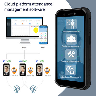 نظام حضور وانصراف محمول يعمل بنظام أندرويد مع محطة التعرف على الوجه البيومترية