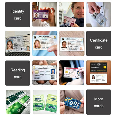 PVC ID Card Printer Dye Sublimation Direct to Card YMCK 300dpi Edge to Edge Badge Employee Membership Card Printing Machine