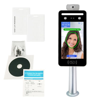 0.5 متر التعرف على الوجه ساعة قياس درجة الحرارة الحرارية الطرفية