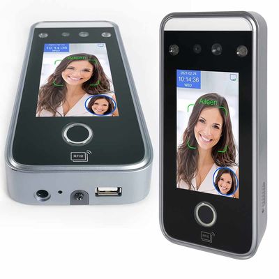 طويل القامة الوقوف البيومترية وقت الحضور آلة بصمة البطاقة الممغنطة RS485