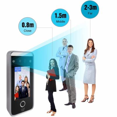 4.3 "نظام حضور بصمات الأصابع IPS 272x480 تعمل باللمس التعرف على الوجوه