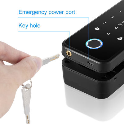 الألومنيوم ABS Tuya قفل ذكي التعرف على الوجه بصمة قفل الباب الزجاجي فرملس