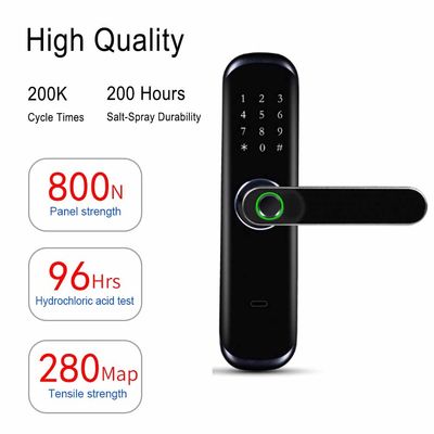 البيومترية بصمة لوحة المفاتيح قفل الباب بدون مفتاح المنزل الذكي Tuya APP Wifi